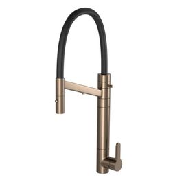 Misturador Monocomando para Cozinha de Mesa com Filtro Twin Colore Corten e Preto