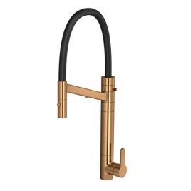 Misturador Monocomando para Cozinha de Mesa com Filtro Twin Colore Red Gold e Preto