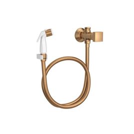 Ducha Higiênica com Registro Gatilho Branco Cubo Gold Matte