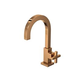 Torneira para Lavatório de Mesa Bica Alta Duna Quadratta Red Gold