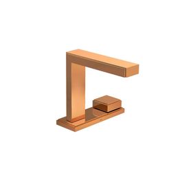 Torneira para Lavatório de Mesa com Chapa Bica Alta Quadra Red Gold