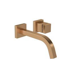 Torneira para Lavatório de Parede Cubo Gold Matte