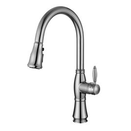 Misturador Monocomando para Cozinha de Mesa Bica Alta Goumet Classic Aço Escovado