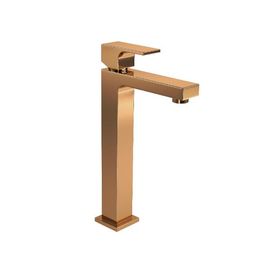 Misturador Monocomando para Lavatório de Mesa Bica Alta Unic Red Gold