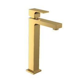 Misturador Monocomando para Lavatório de Mesa Bica Alta Unic Gold