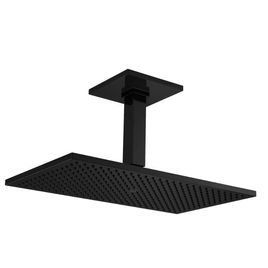 Chuveiro de Teto com Tubo Unic 40 cm Black Matte