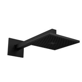 Chuveiro com Tubo de Parede Quadrado Black Matte