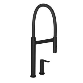 Misturador Monocomando para Cozinha de Mesa Colore Black Matte e Preto