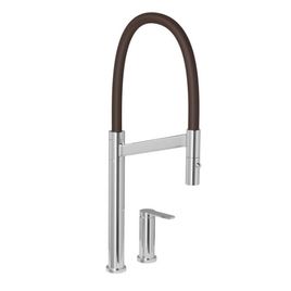 Misturador Monocomando para Cozinha de Mesa Colore Cromado e Marrom