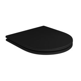 Assento Poliéster Slow Close Lk/Nuova/Carrara/Level Ebano Fosco / Black Noir