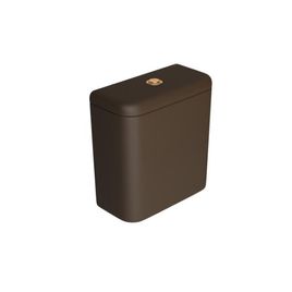 Caixa Acoplada com Acionamento Duo Carrarra/Nuova Marrom Fosco e Gold Matte - CD.11F.GL.MT.22