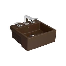Cuba Semiencaixe Quadrada com Mesa Marrom Fosco - L.830.22