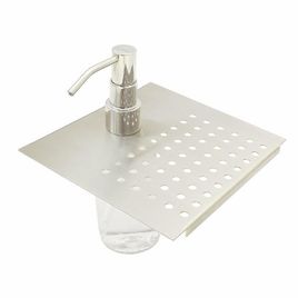 Dispenser para Sabão Liquido e Apoio de Esponja 15cm Inox