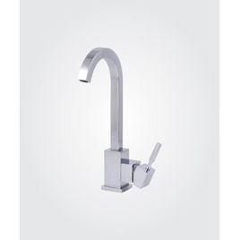 Misturador Monocomando para Lavatório de Mesa Bica Alta New Quadra Cromado