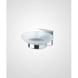 Saboneteira de Parede com Vidro Quadra Cromado