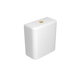 Caixa Acoplada com Acionamento Duo Carrarra/Nuova Branco e Gold - CD.11F.GL.17