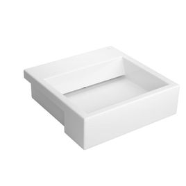 Cuba Semiencaixe Quadrada com Mesa e Válvula Oculta Branco - L.863.17