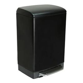 Lixeira Retangular 12L Preto