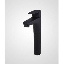 Misturador Monocomando para Lavatório de Mesa Bica Alta Led Preto Fosco