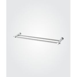 Porta Toalha Barra Duplo Titanio Cromado