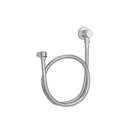Kit Flexível Redondo com Suporte para Ducha Manual Cromado