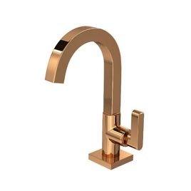 Torneira para Lavatório de Mesa Bica Alta Soul Red Gold