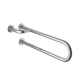 Barra de Apoio Lateral Fixa Direita 80cm Conforto Aço Polido