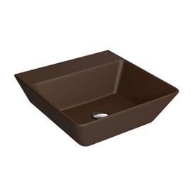 Cuba de Apoio Quadrada com Mesa Marrom Fosco - L.270.22