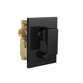 Misturador Monocomando 4 vias de Chuveiro com Desviador para Banheira Unic Black Noir