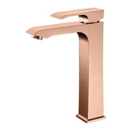 Misturador Monocomando para Lavatório de Mesa Bica Alta Fashion Rose Gold