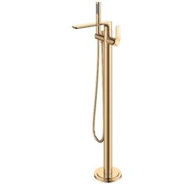 Misturador Monocomando de Piso para Banheira com Ducha Manual Rainbow Gold