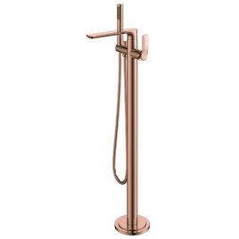 Misturador Monocomando de Piso para Banheira com Ducha Manual Rainbow Rose Gold