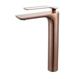 Misturador Monocomando para Lavatório de Mesa Bica Alta Rainbow Rose Gold