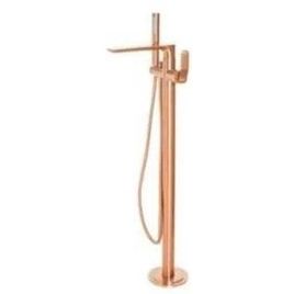 Misturador Monocomando de Piso para Banheira com Ducha Manual Rainbow Brushed Rose Gold