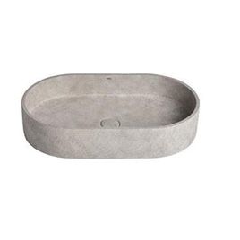 Cuba de Apoio Oval Geostone Light Concrete