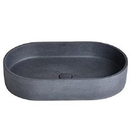 Cuba de Apoio Oval Geostone Blue Terrazzo