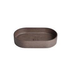 Cuba de Apoio Oval Geostone Dark Red Terrazzo
