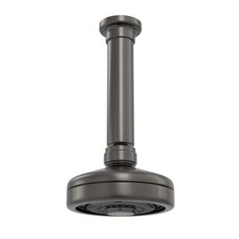 Chuveiro com Tubo de Teto Acqua Plus Dark Antracite