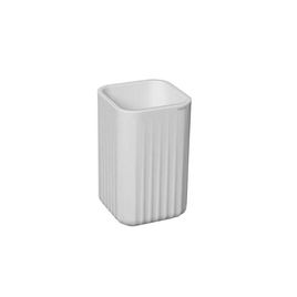 Porta Escova Quadrado Senses Branco Fosco