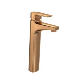 Misturador Monocomando para Lavatório de Mesa Bica Alta Level Red Gold