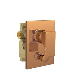 Misturador Monocomando 4 vias de Chuveiro com Desviador para Banheira Unic Red Gold