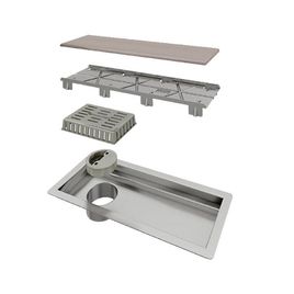 Ralo Linear Tiny Base Inox Tampa Oculta 25 cm