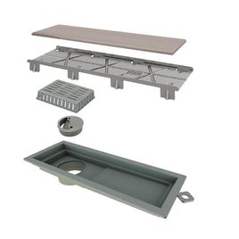 Ralo Linear Tiny Base PVC Tampa Oculta 25 cm