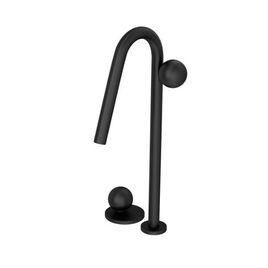 Misturador Monocomando para Lavatório de Mesa Bica Alta Orbe Black Matte