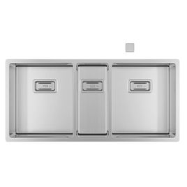 Cuba Tripla de Cozinha Wish 93 Inox 930X440X201