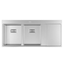 Cuba Dupla de Cozinha com Workstation Wish 116 Inox 1160X520X201