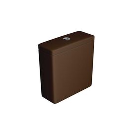 Caixa Acoplada com Acionamento Duo Quadra/Polo/Piano/Unic/Axis/Living Marrom Fosco e Cromado - CD.21F.22