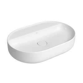 Cuba de Apoio Oval com Mesa Branco - L.14060.M.17