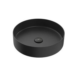 Cuba de Apoio Redonda com Válvula Black Matte - LI.12037.BL.MT.VAL