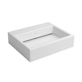 Cuba de Apoio Retagular com Mesa e Válvula Oculta Branco - L.87.17
